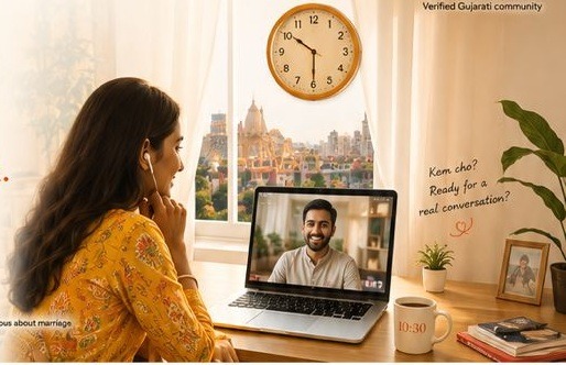 Private 10:30 video conversation in a warm home setting